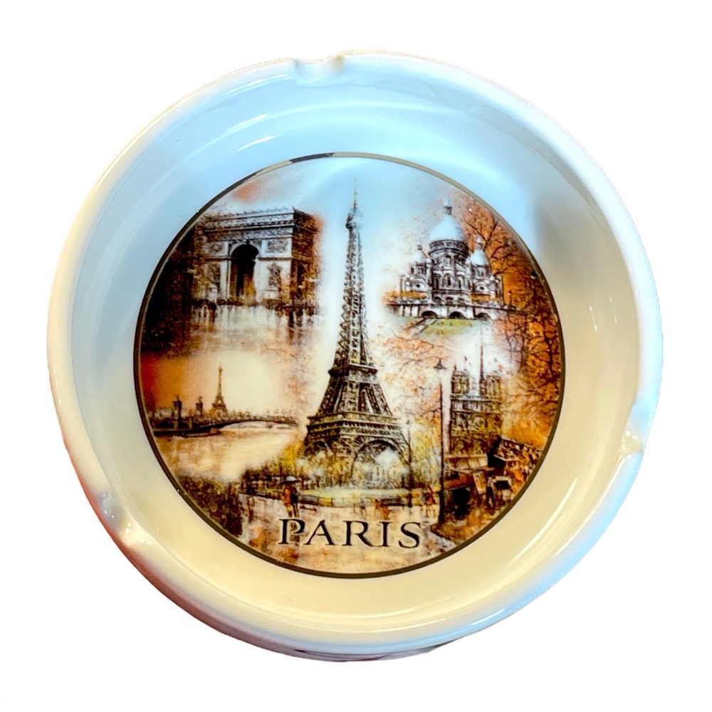 Dessapt Editions Paris Ashtray Trinket Dish Eiffel Tower & Monuments Souvenir